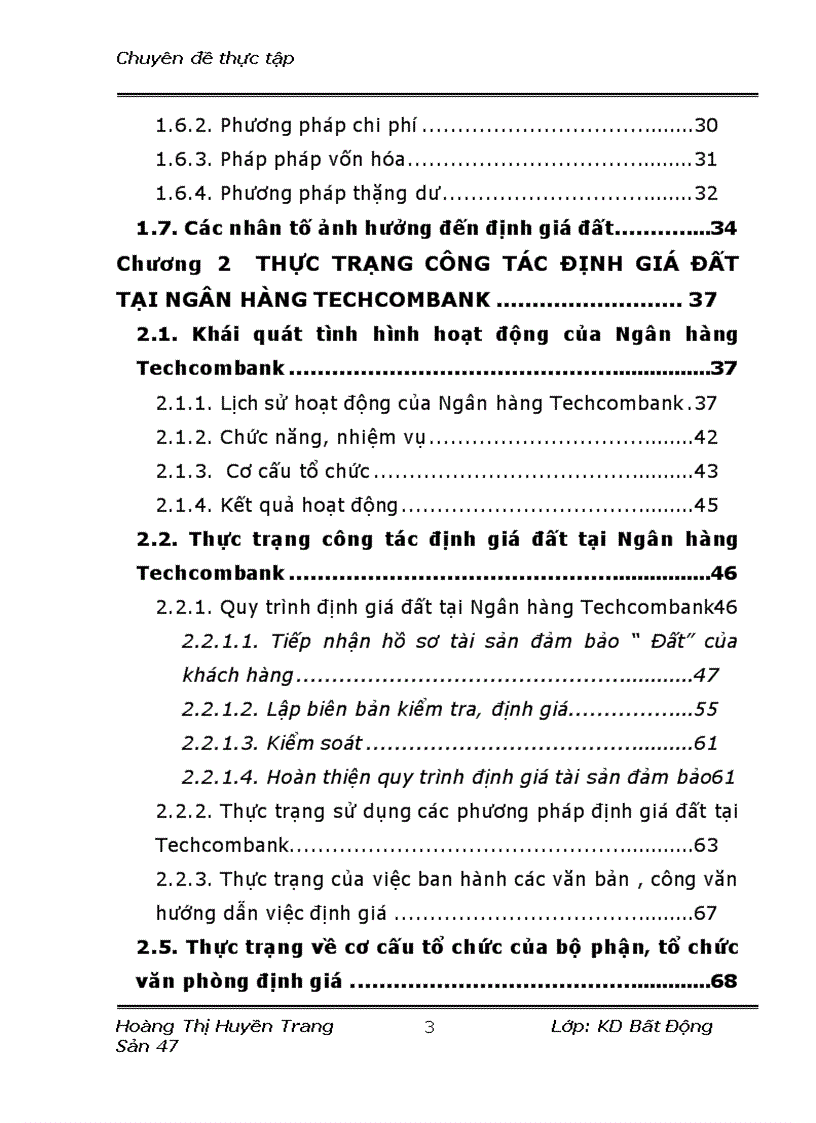 image for page Hoàn thiện công tác định giá đất tại ngân hàng tmcp kỹ thương TechcomBank