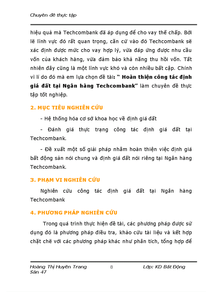 image for page Hoàn thiện công tác định giá đất tại ngân hàng tmcp kỹ thương TechcomBank