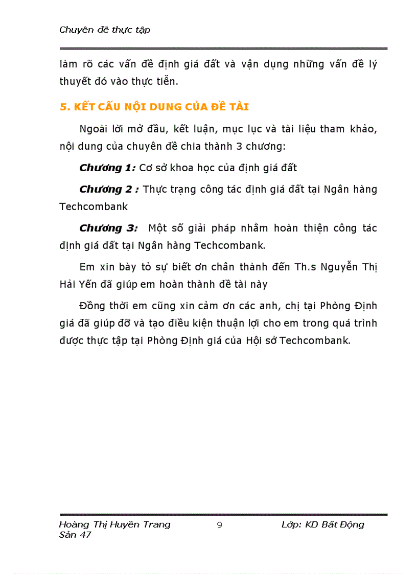 image for page Hoàn thiện công tác định giá đất tại ngân hàng tmcp kỹ thương TechcomBank