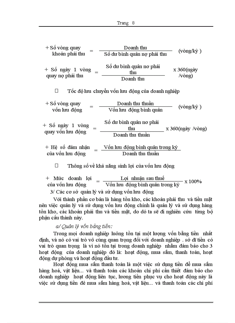 image for page Tài Phân tích tình hình quản lý và sử dụng vốn lưu động tại Công ty Hữu Nghị Đà Nẵng