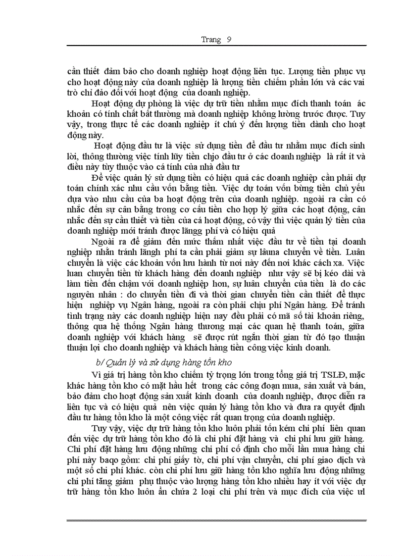 image for page Tài Phân tích tình hình quản lý và sử dụng vốn lưu động tại Công ty Hữu Nghị Đà Nẵng