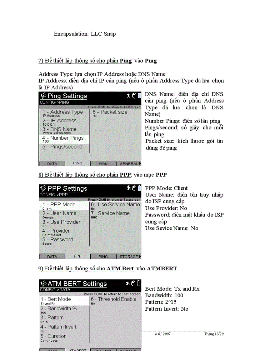 image for page Sử dụng máy đo HST 3000 đo kiểm G SHDSL