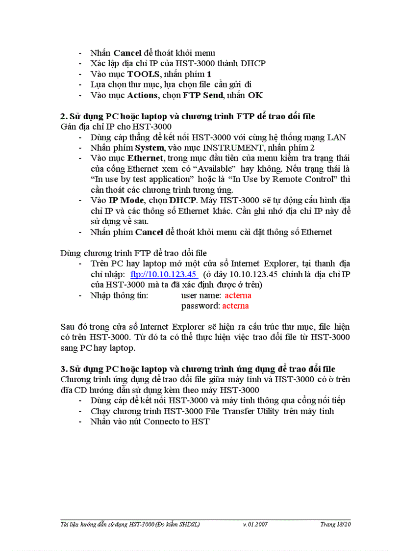 image for page Sử dụng máy đo HST 3000 đo kiểm G SHDSL