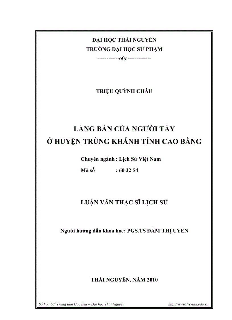 image for page Làng bản của người tày ở huyện trùng khánh tỉnh cao bằng