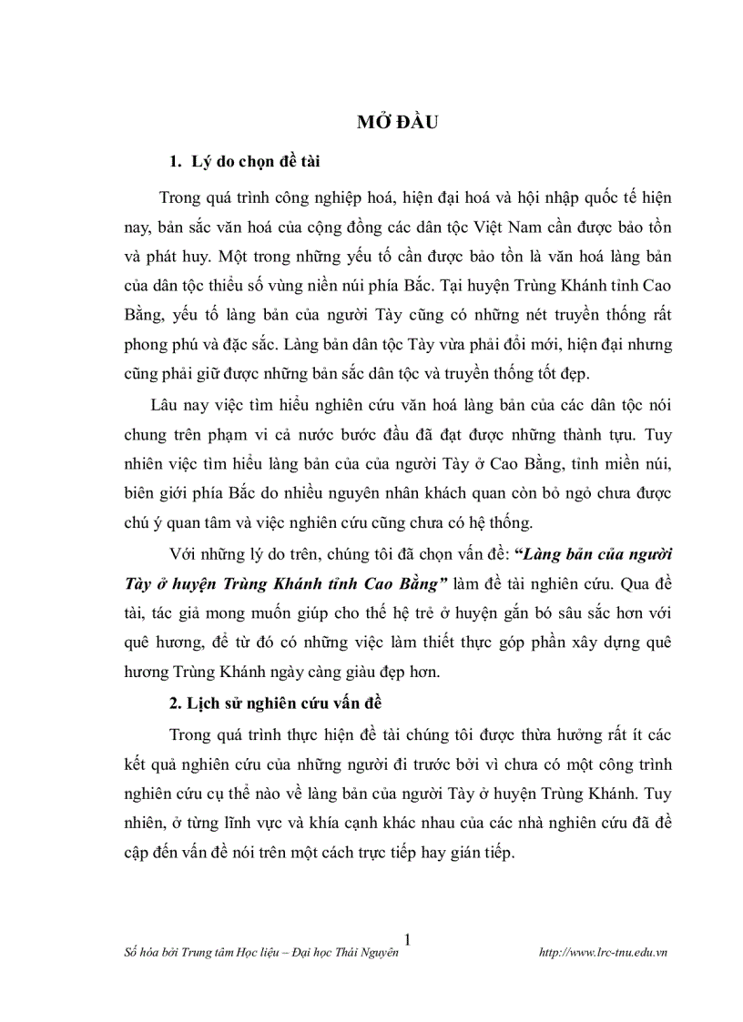 image for page Làng bản của người tày ở huyện trùng khánh tỉnh cao bằng