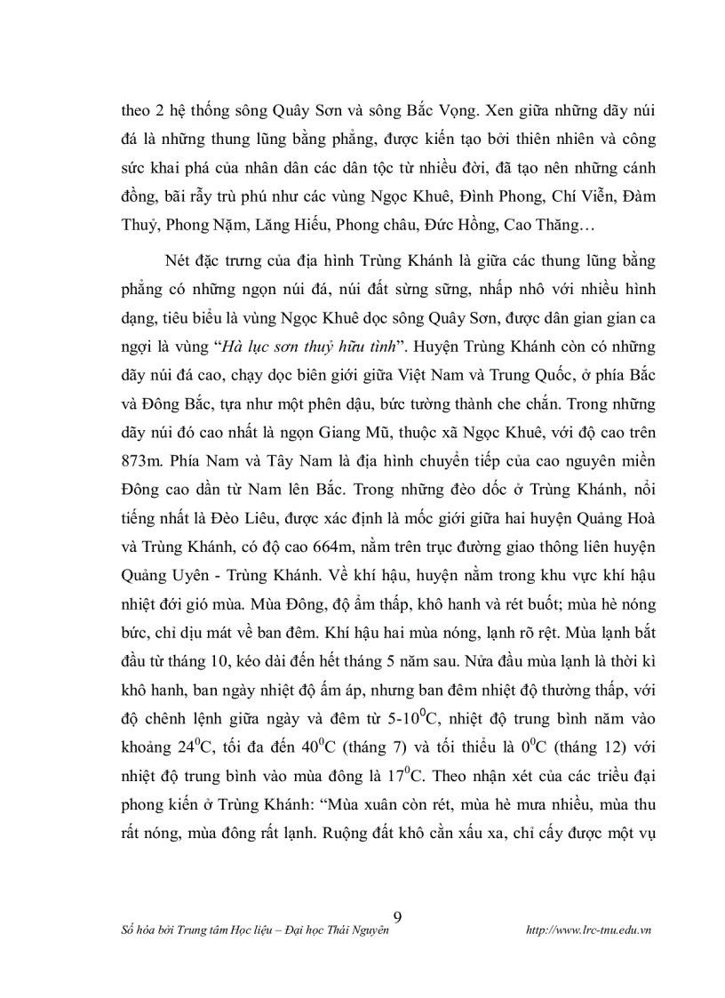 image for page Làng bản của người tày ở huyện trùng khánh tỉnh cao bằng