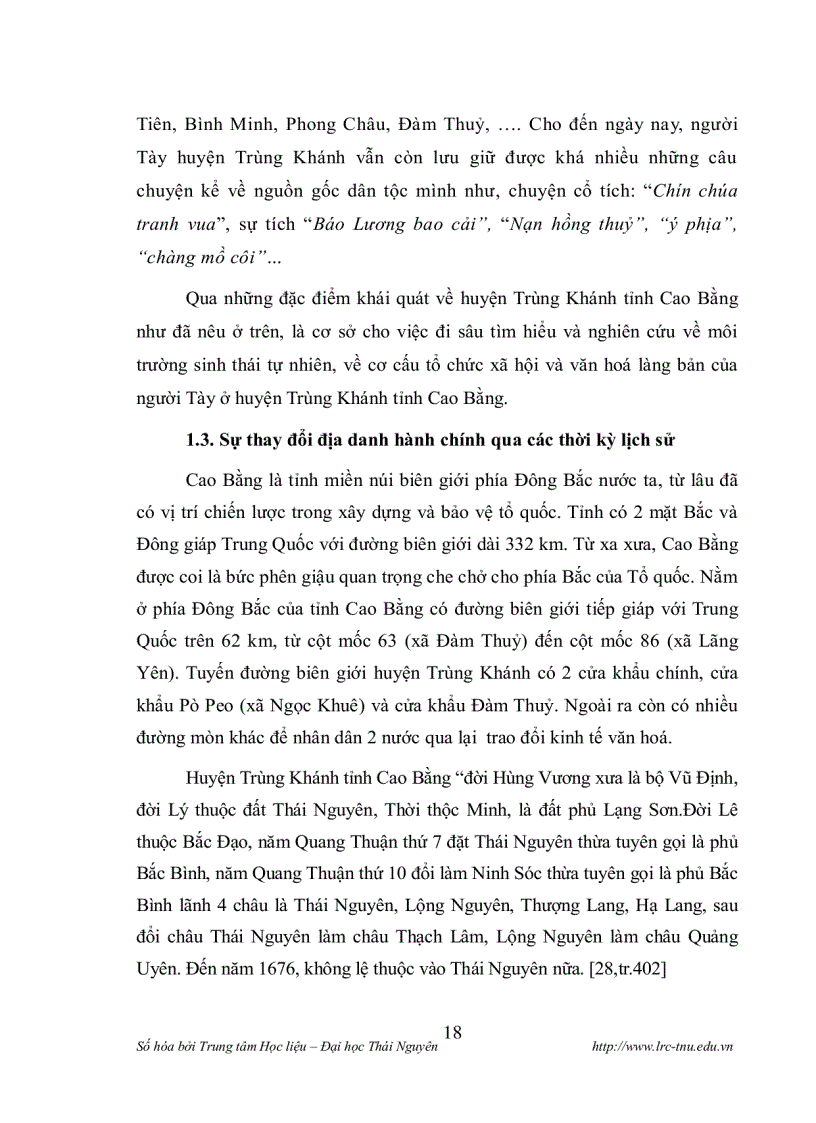 image for page Làng bản của người tày ở huyện trùng khánh tỉnh cao bằng