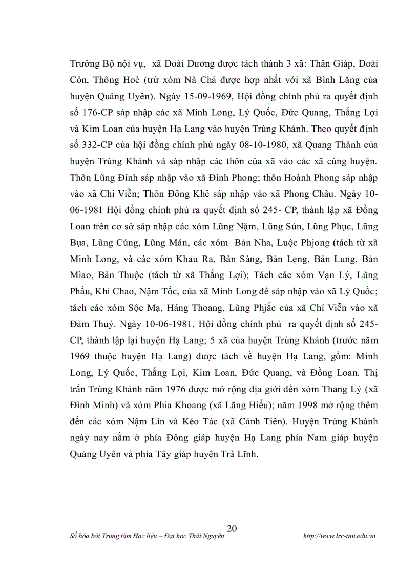 image for page Làng bản của người tày ở huyện trùng khánh tỉnh cao bằng