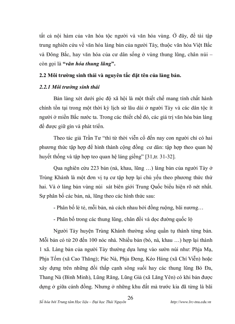 image for page Làng bản của người tày ở huyện trùng khánh tỉnh cao bằng