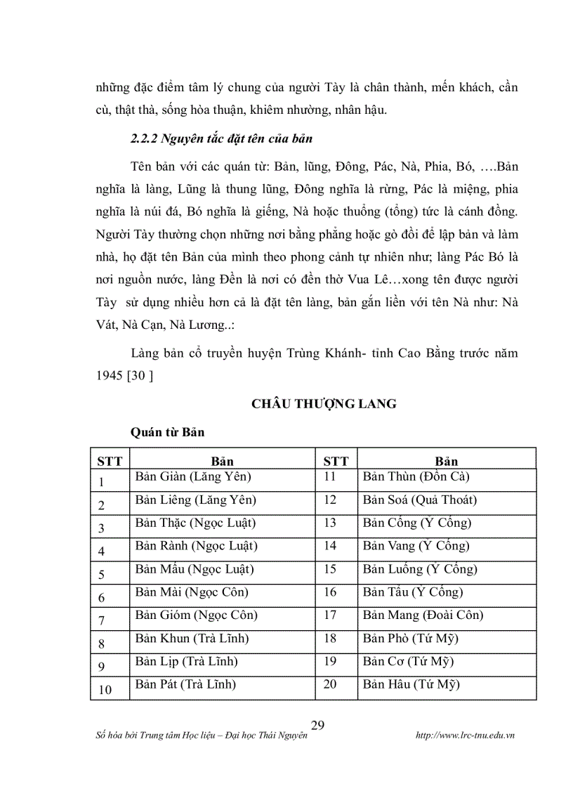 image for page Làng bản của người tày ở huyện trùng khánh tỉnh cao bằng