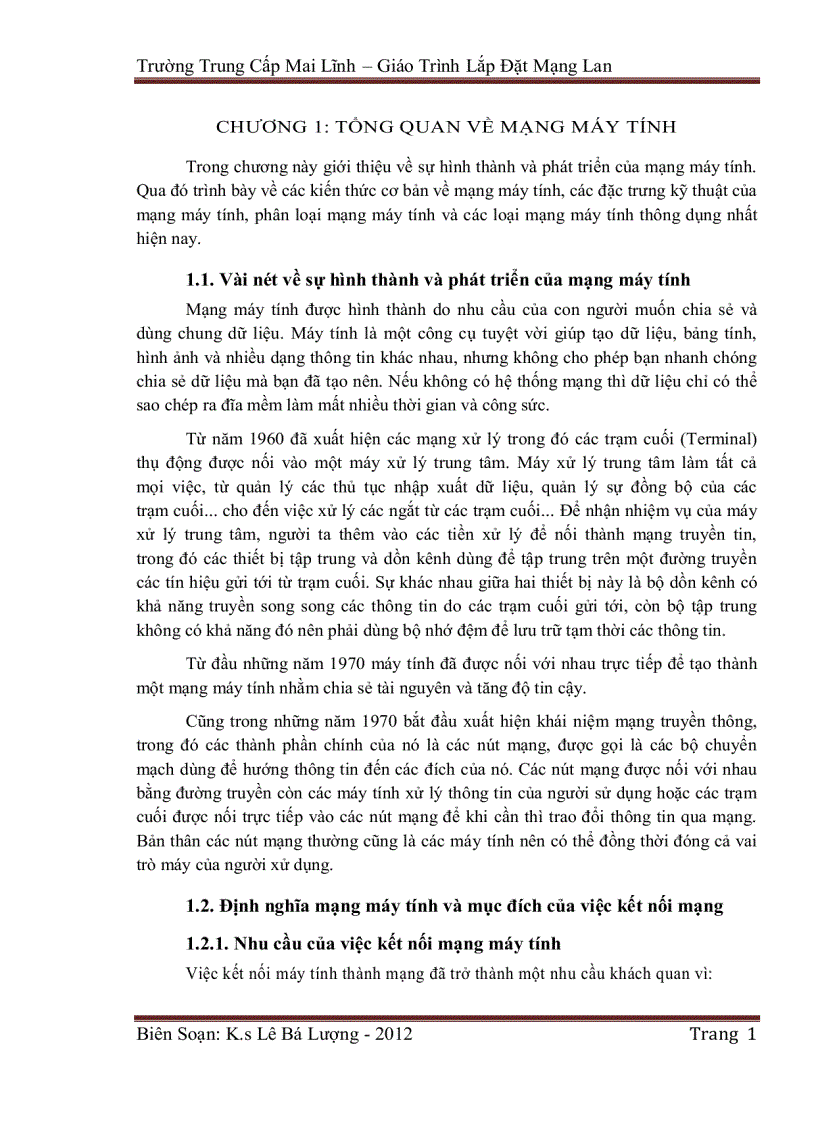 image for page Tài liệu LẮP ĐẶT MẠNG LAN