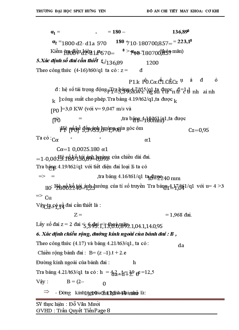 image for page Thiết kế hệ dẫn động băng tải gồm có hộp giảm tốc côn trụ và bộ truyền đa