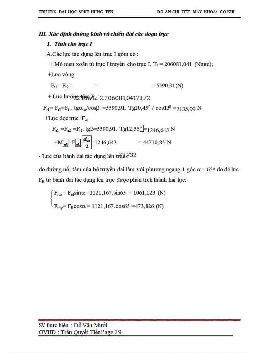 image for page Thiết kế hệ dẫn động băng tải gồm có hộp giảm tốc côn trụ và bộ truyền đa