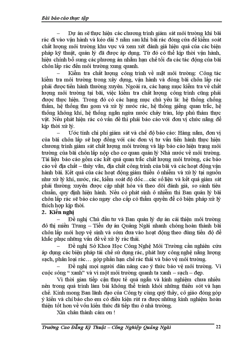 image for page Đánh giá hiện trạng quản lý thu gom vận chuyển xử lý chất thải rắn trên địa bàn tỉnh Quảng Ngãi