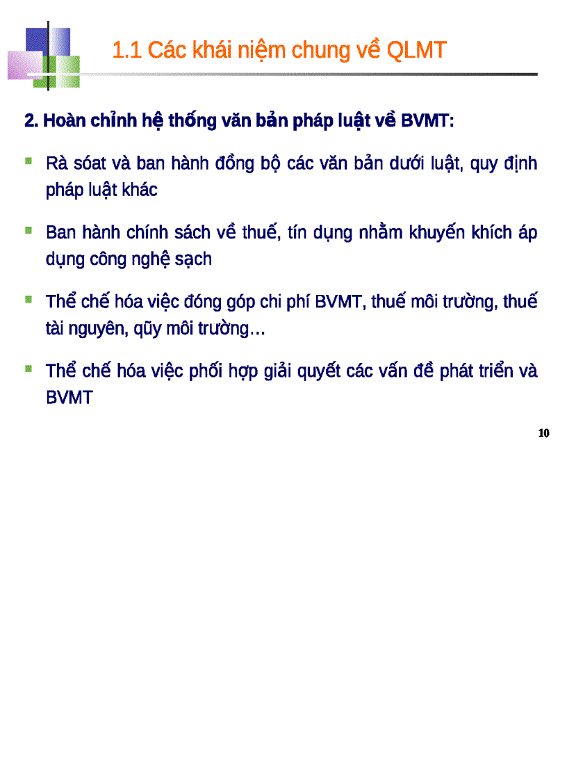 image for page Quản lý chất lượng môi trường