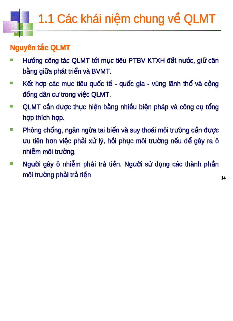 image for page Quản lý chất lượng môi trường