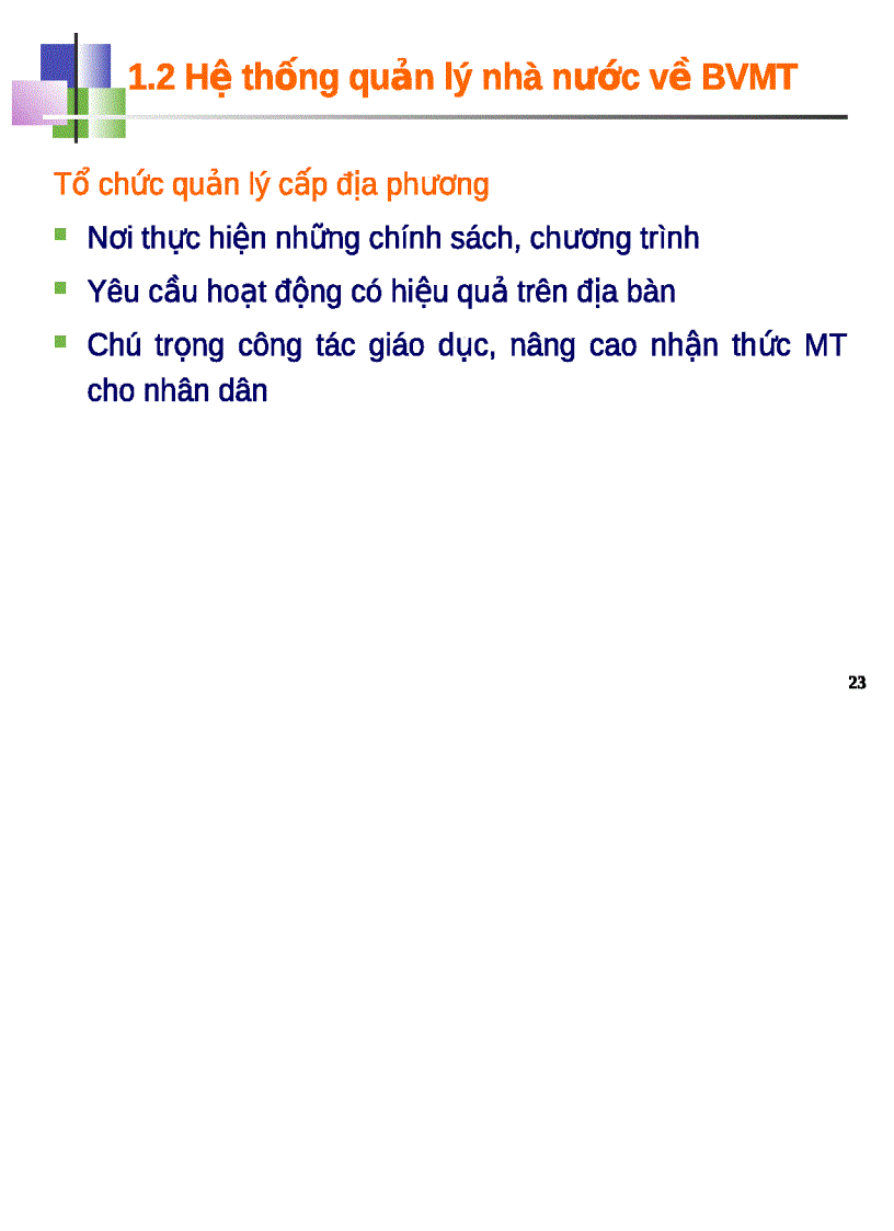 image for page Quản lý chất lượng môi trường