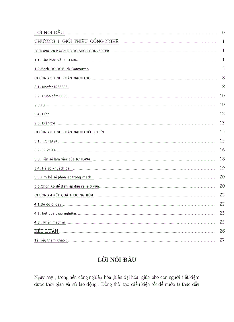 image for page Báo cáo Ứng dụng TL494 thiết kế mạch DC DC Buck converter DHBKHN