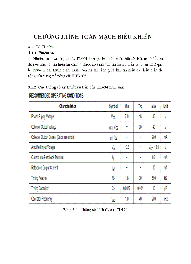 image for page Báo cáo Ứng dụng TL494 thiết kế mạch DC DC Buck converter DHBKHN