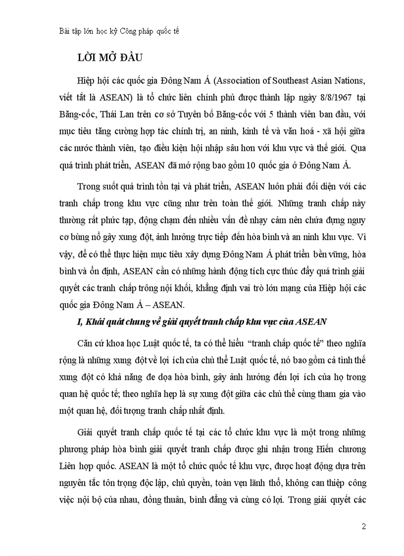 image for page Bình luận vai trò của ASEAN trong việc giải quyết các tranh chấp khu vực