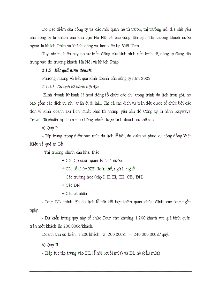 image for page Thực trạng và các giải pháp nhằm nâng cao chất lượng dịch vụ chương trình du lịch tại Công ty thương mại và dịch vụ du lịch Thiên Hà Esy Esyways Travel doc