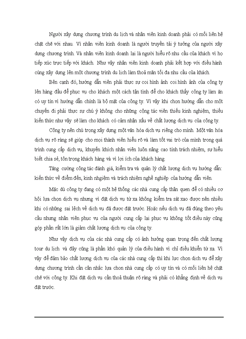 image for page Thực trạng và các giải pháp nhằm nâng cao chất lượng dịch vụ chương trình du lịch tại Công ty thương mại và dịch vụ du lịch Thiên Hà Esy Esyways Travel doc