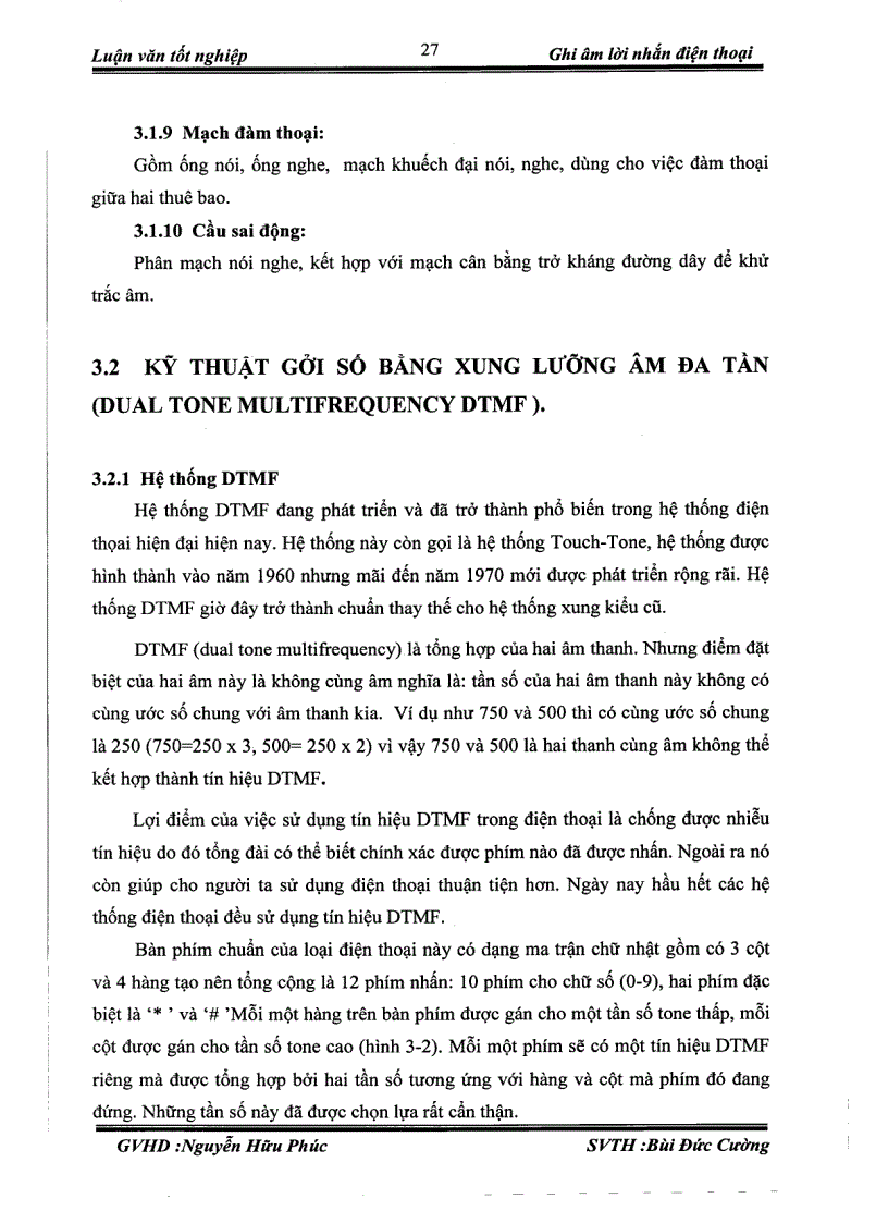 image for page Thiết kế và thi công mạch Ghi âm lời nhắn điện thoại