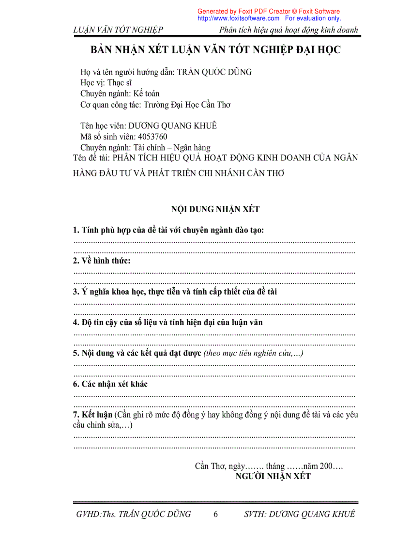 image for page Phân tích hiệu quả hoạt động kinh doanh của ngân hàng đầu tư và phát triển chi nhánh cần thơ