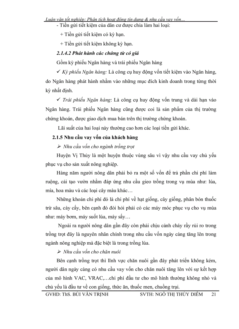 image for page Phân tích hoạt động tín dụng và nhu cầu vay vốn của khách hàng tại chi nhánh ngân hàng nông nghiệp và phát triển nông thôn vị thủy