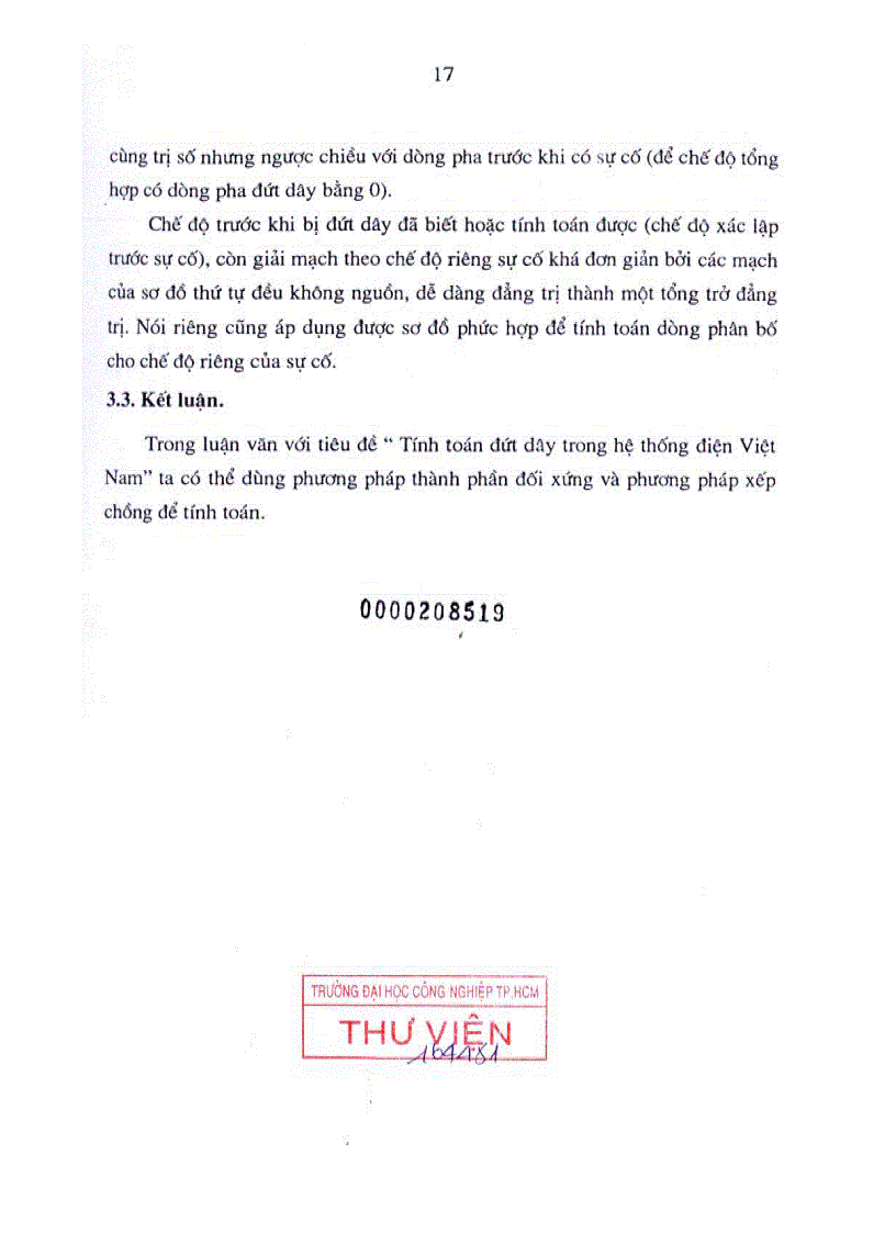 image for page Tính toán chế độ đứt dây của hệ thống điện Việt Nam