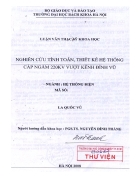 Nghiên cứu tính toán thiết kế hệ thống cáp ngầm 220kV vượt kênh Đình Vũ