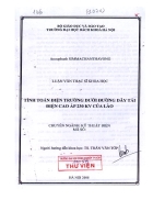 Tính toán điện trường dưới đường dây tải điện cao áp 230kV của Lào