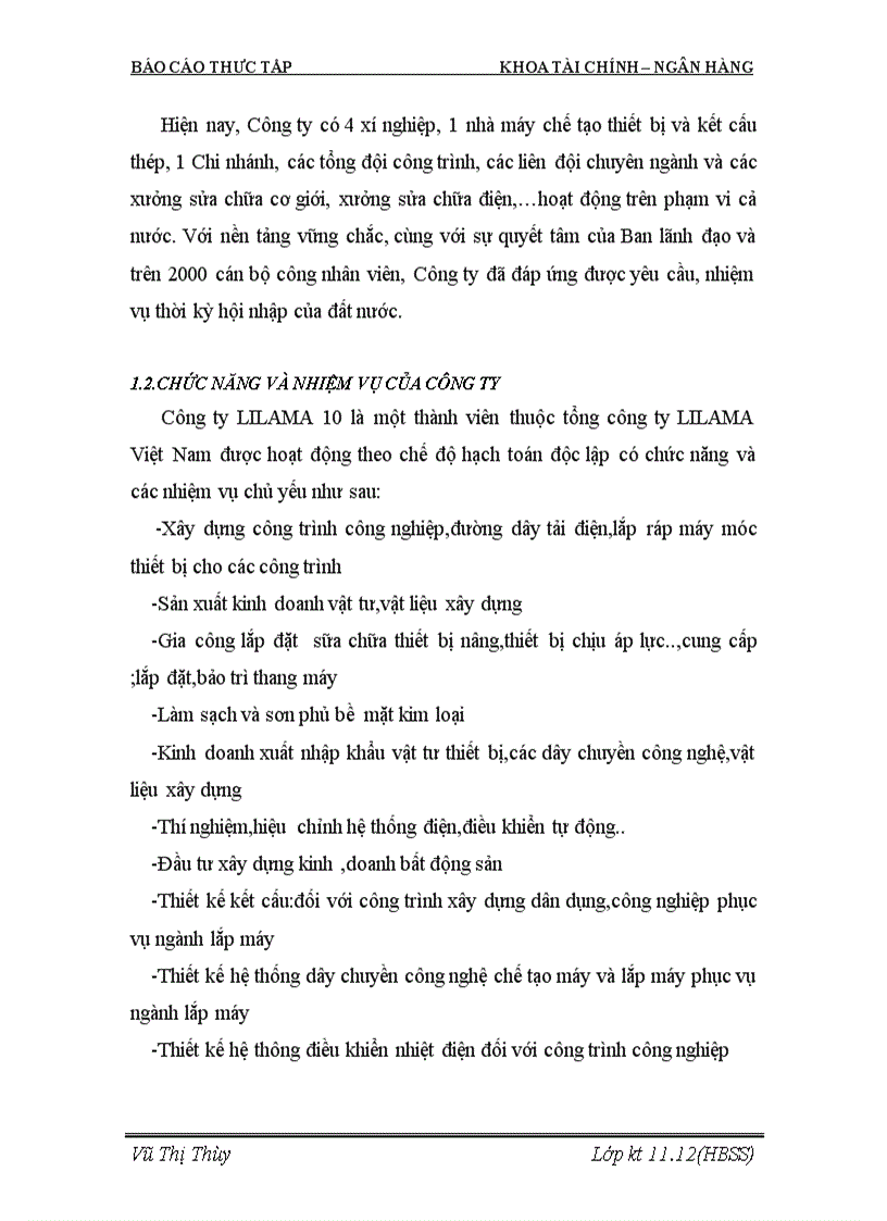 image for page Báo cáo thực tập CÔNG TY CỔ PHẦN LILAMA 10