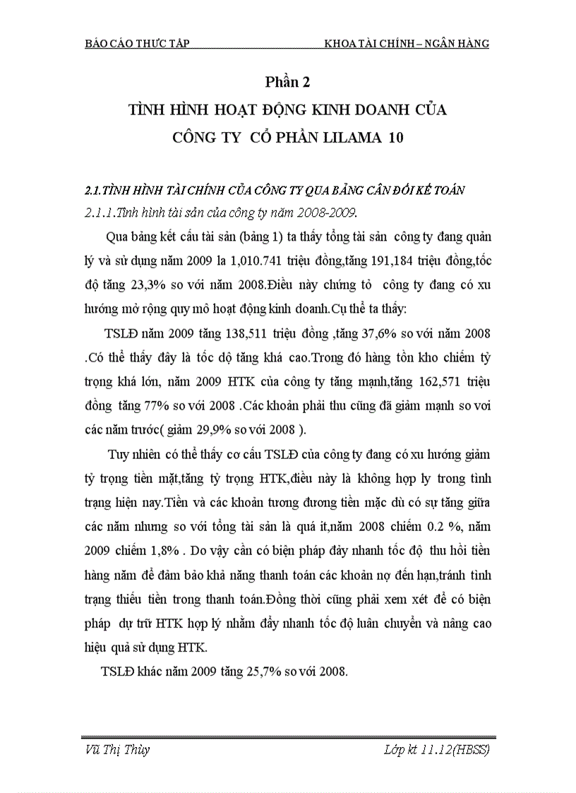 image for page Báo cáo thực tập CÔNG TY CỔ PHẦN LILAMA 10