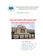 Cục dự trữ liên bang mỹ và các chính sách tài chính của nó