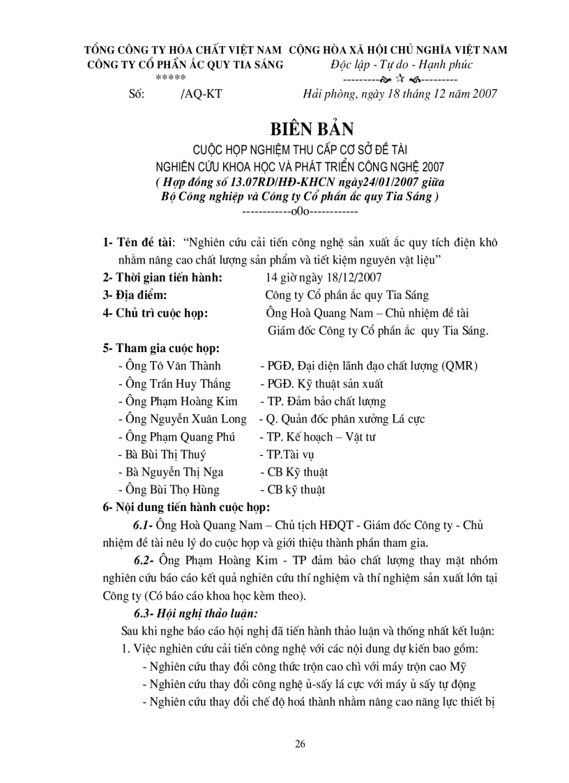 image for page Nghiên cứu sản xuất ắc quy tích điện khô nhằm nâng cao chất lượng sản phẩm và tiết kiệm nguyên vật liệu