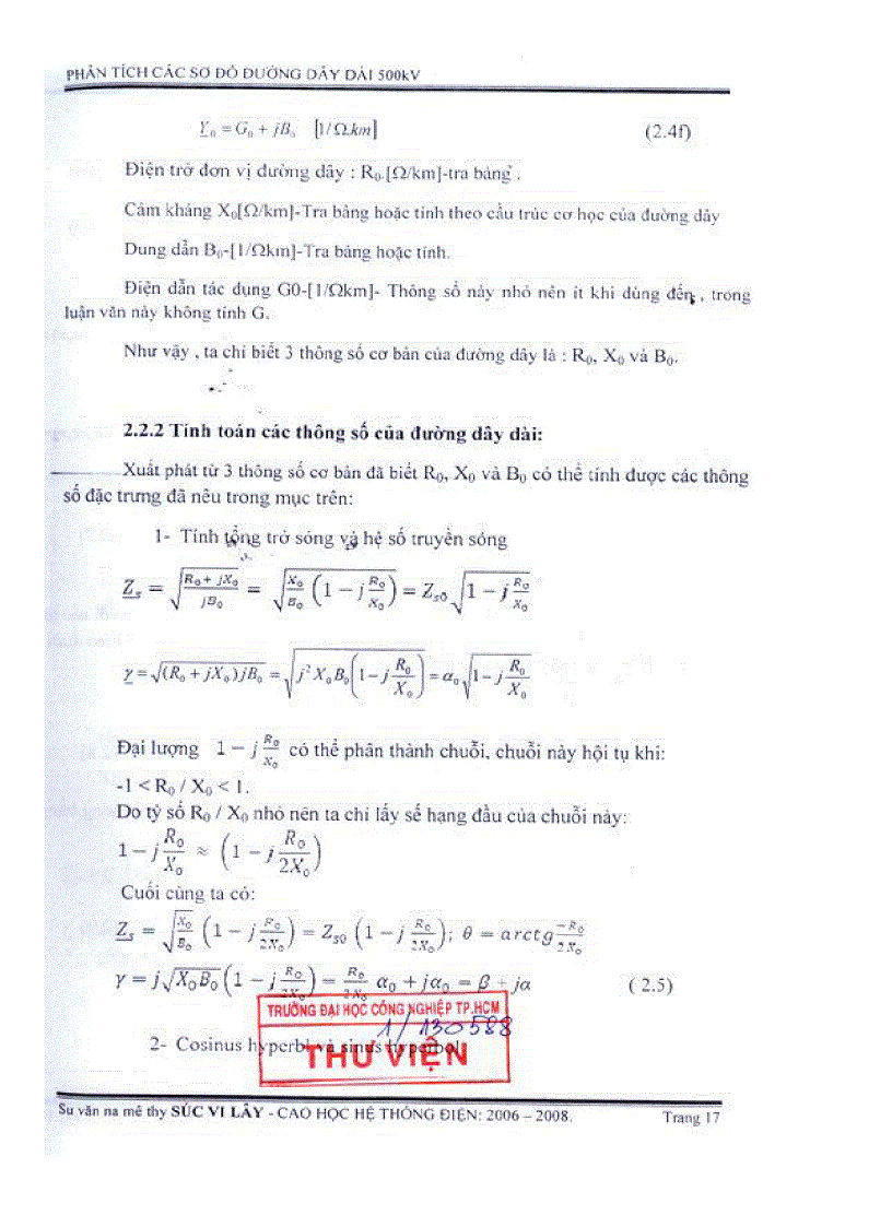 image for page Phân tích các sơ đồ đường dây dài 500 Kv