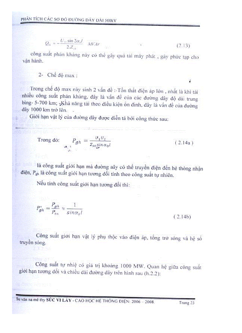 image for page Phân tích các sơ đồ đường dây dài 500 Kv
