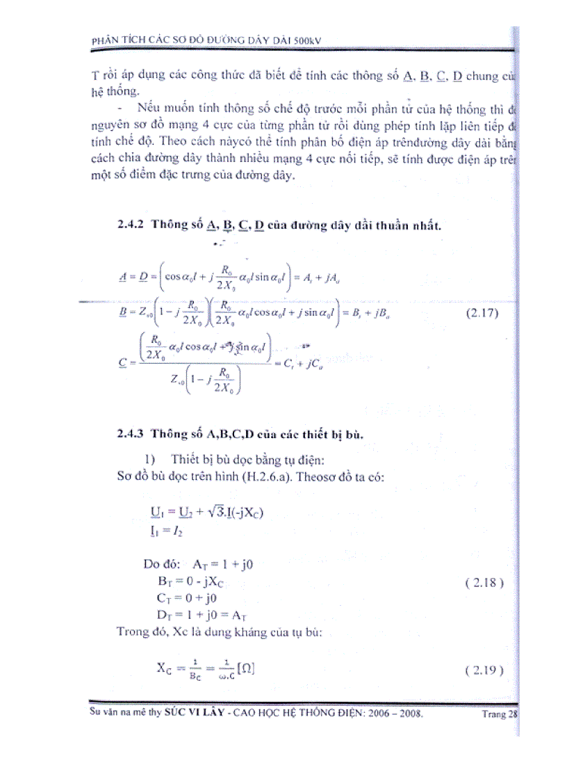 image for page Phân tích các sơ đồ đường dây dài 500 Kv