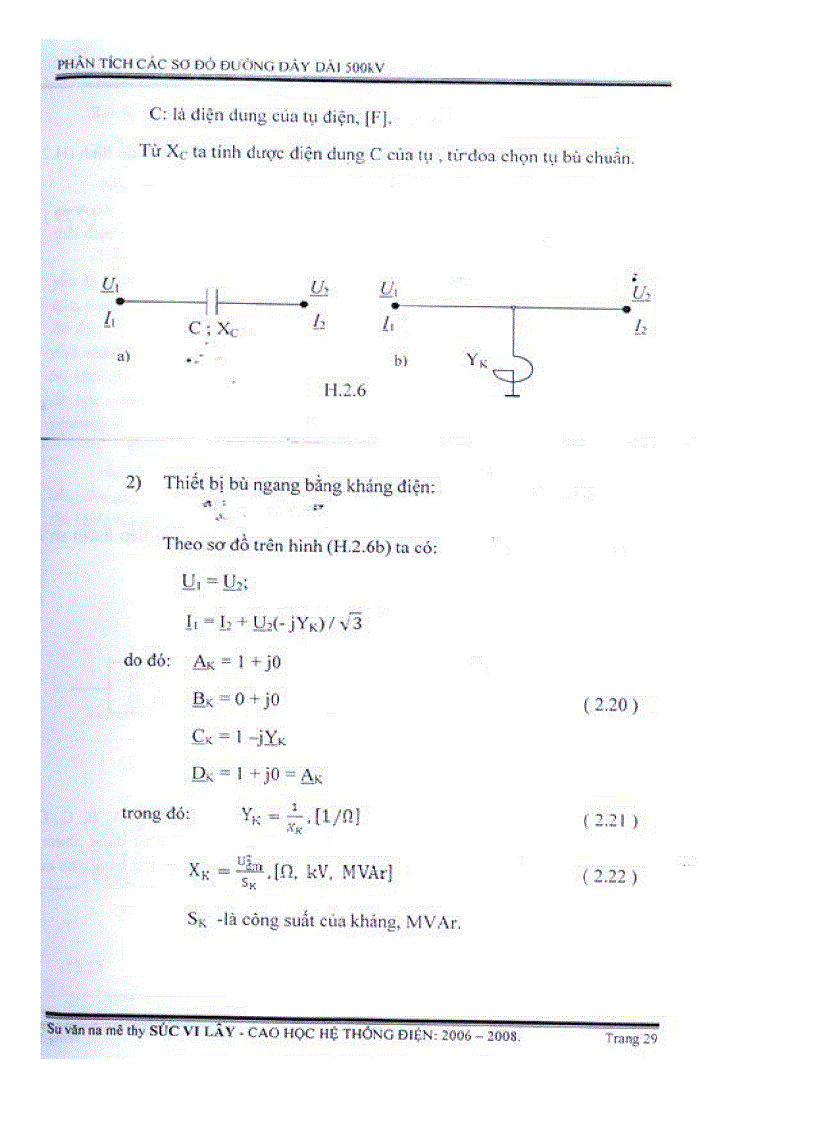 image for page Phân tích các sơ đồ đường dây dài 500 Kv