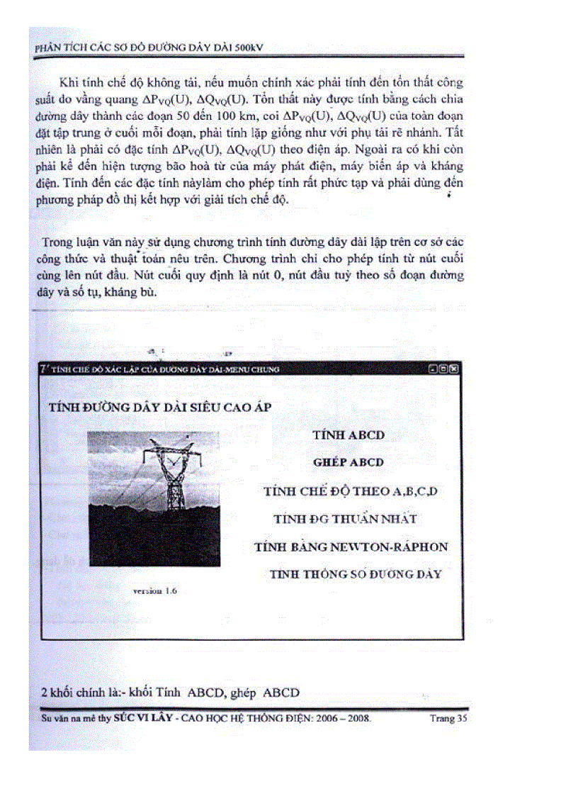 image for page Phân tích các sơ đồ đường dây dài 500 Kv