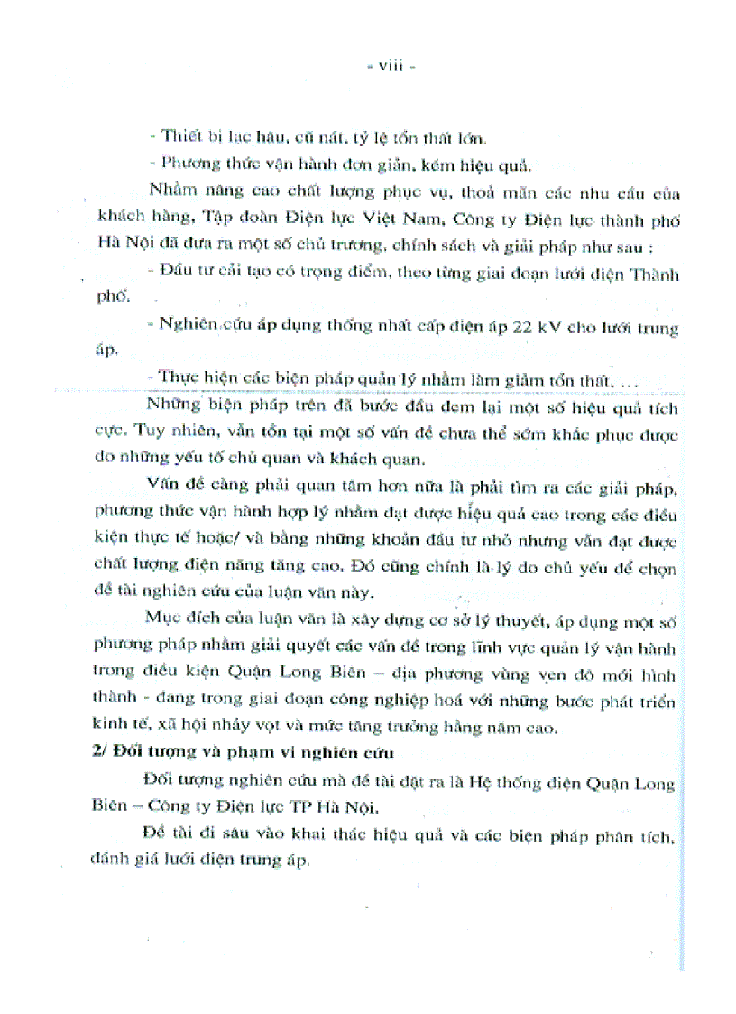image for page Các Giải pháp nâng cao chất lượng và giảm tốt thất điện năng trên lưới điện phân phối quận Long Biên Hà Nội