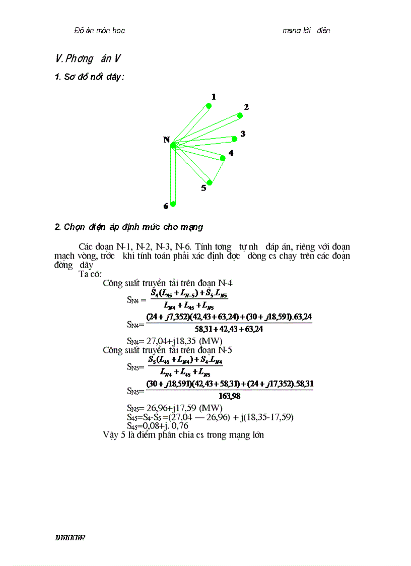 image for page Đồ án thiết kế môn học Mạng Lưới Điện