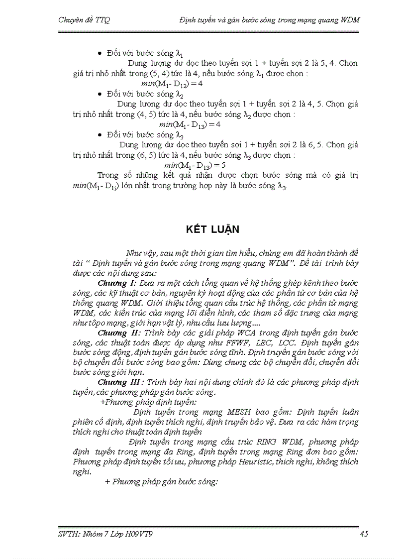 image for page Định tuyến gán bước sóng trong mạng quang wdm