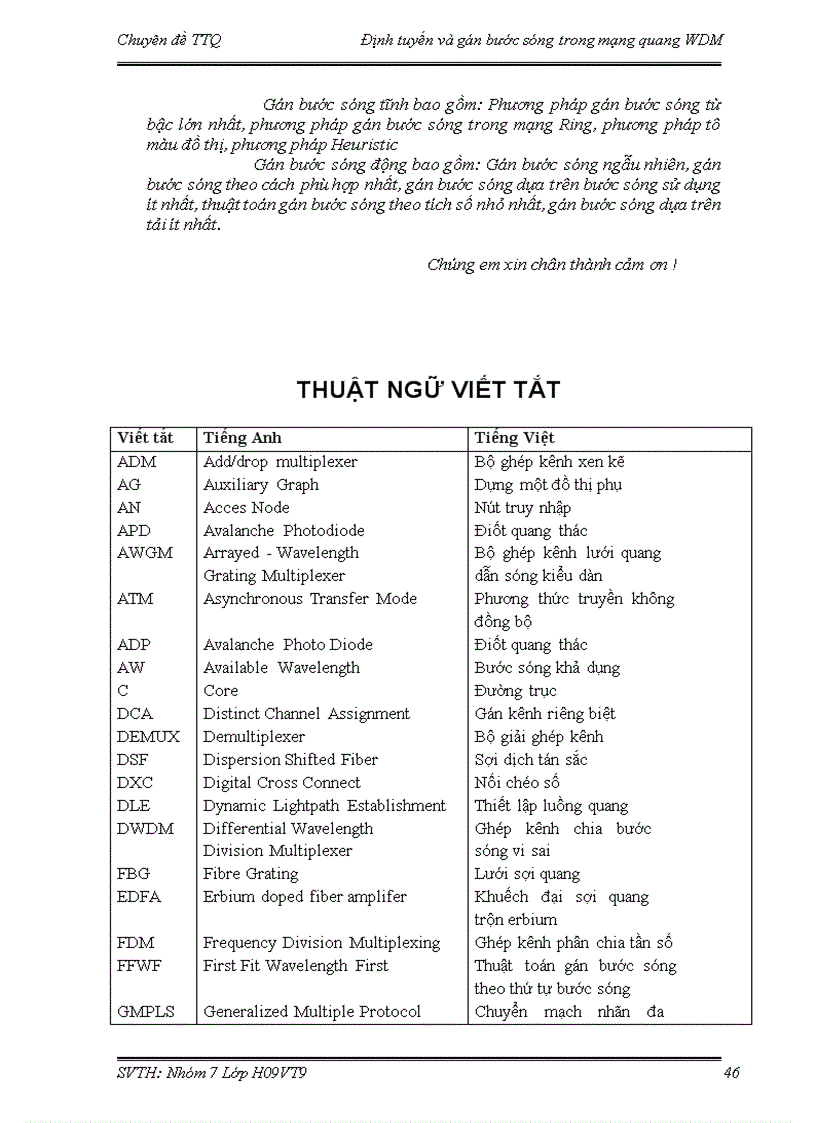 image for page Định tuyến gán bước sóng trong mạng quang wdm
