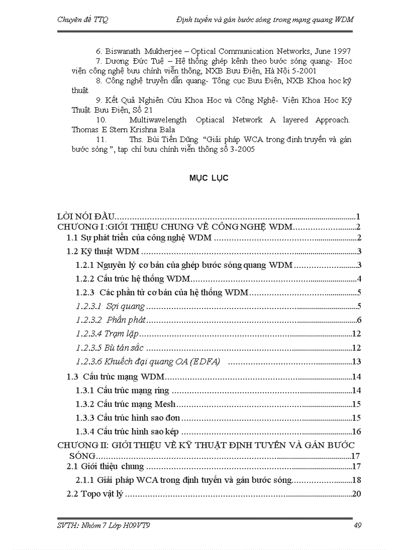 image for page Định tuyến gán bước sóng trong mạng quang wdm