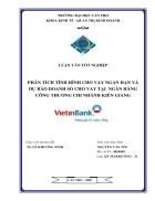 Phân tích tình hình cho vay ngắn hạn và dự báo doanh số cho vay ngắn hạn tại ngân hàng VietinBank chi nhánh Kiên Giang
