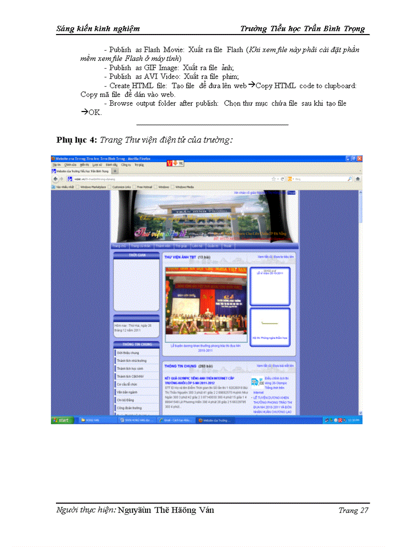 image for page Một số kinh nghiệm hỗ trợ CBGV trường Tiểu học Trần Bình Trọng ứng dụng công nghệ thông tin trong dạy học và quản lí