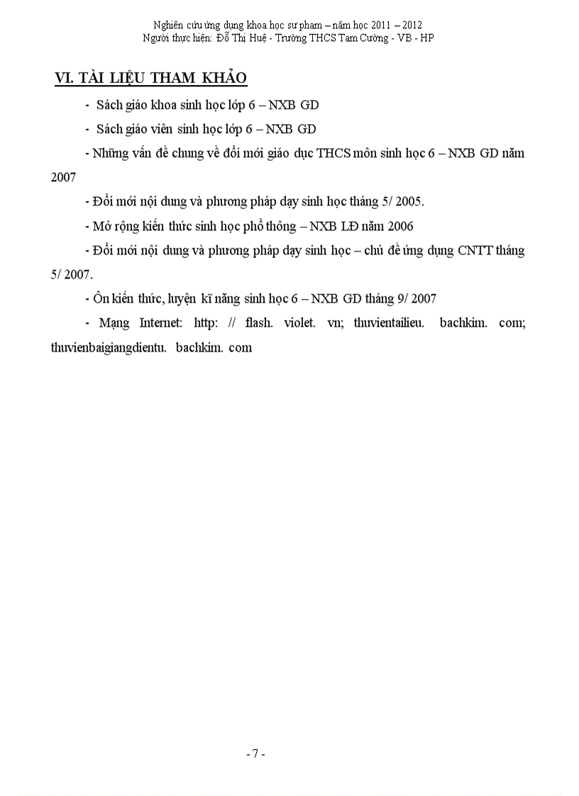 image for page Tìm hiểu về hoạt động sống của thế giới thực vật thân cây cho HS lớp 6 trường THCS Tam Cường