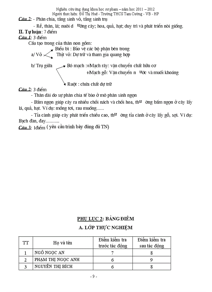 image for page Tìm hiểu về hoạt động sống của thế giới thực vật thân cây cho HS lớp 6 trường THCS Tam Cường